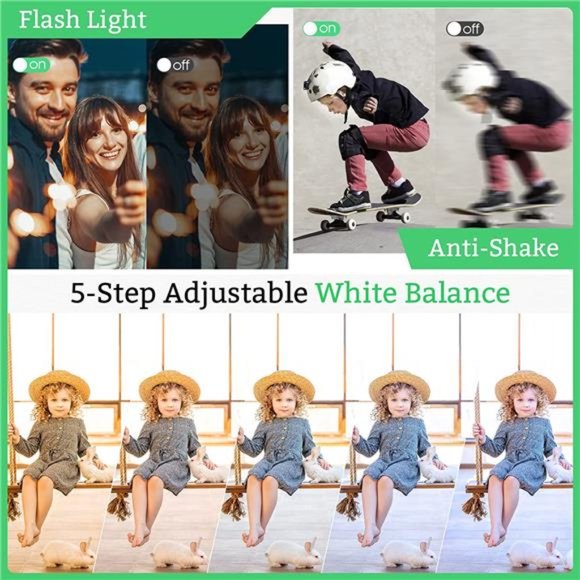 Digital Camera,Kids Camera with 32GB Card,Nsoela FHD 1080P 44MP Compact Vlogging - Picture 4 of 6